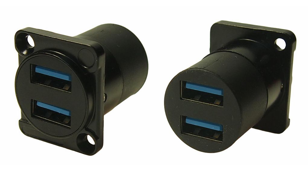 Adapter, Gerade, Polyamid 6, USB-A 3.0-Buchse - USB-A 3.0-Buchse